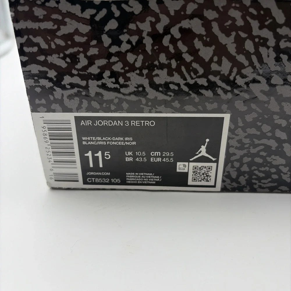 Size 11.5 - Jordan 3 Retro Mid Dark Iris (CT8532-105)